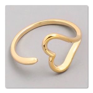 Pretty Girl Swag Jewelry Jewelry - Fashionable Open Heart Gold Ring Pretty Girl Swag Jewelry Jewelry - Fashionable Open Heart Gold Ring
